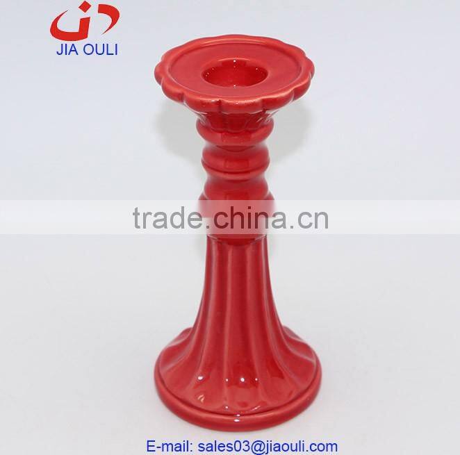 concise style white ceramic candle holder for sale