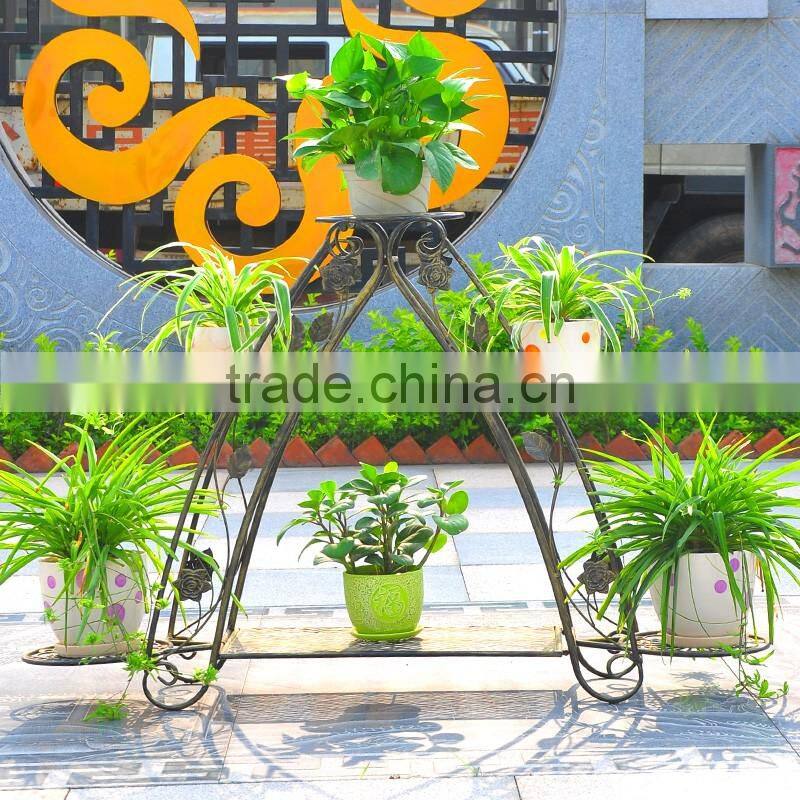 2016 Factory Custom Handmade Metal Garden Flower Pot Stand