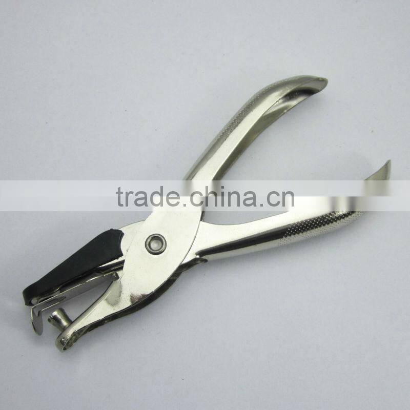 Quality all metal struction single paper hole punch plier