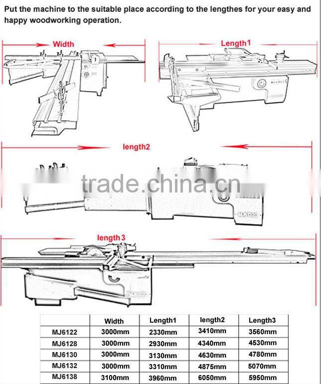 MJ6128G European Quality CE Certification Woodworking Panel Saw