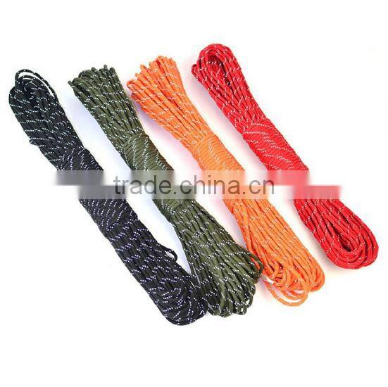 camping survival rope/camping rope/camping reflective rope with good quality
