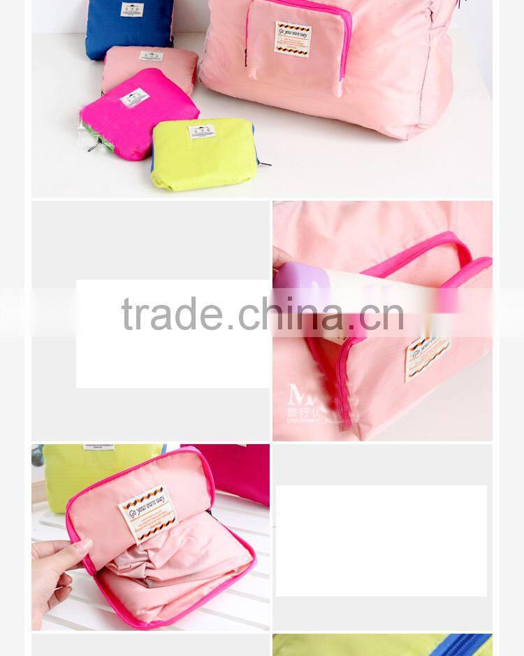 2015 Fashion simple style foldable travel bag