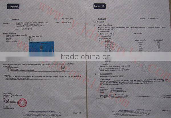 BQ-00515PCS Custom Design Stainless Steel Bamboo Handle bbq set