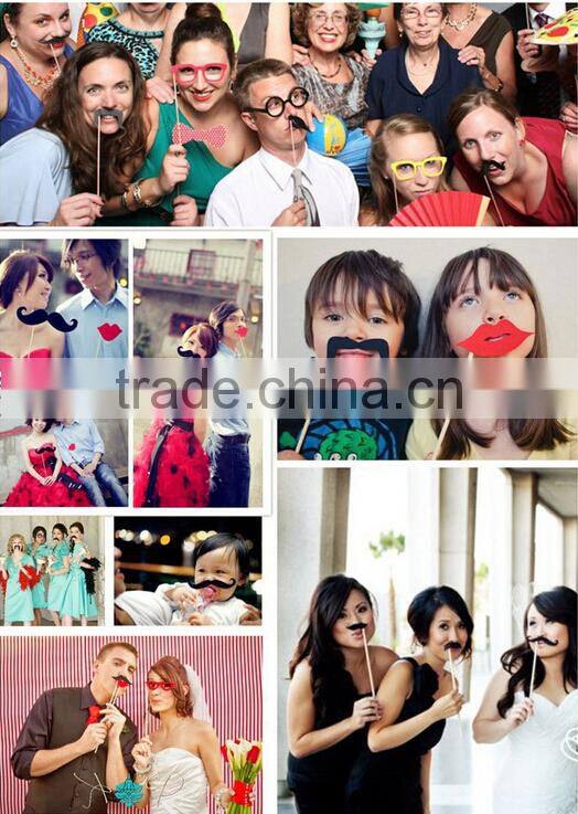 Party Photo Prop 31pcs Mustache on a Stick Set Photo Prop
