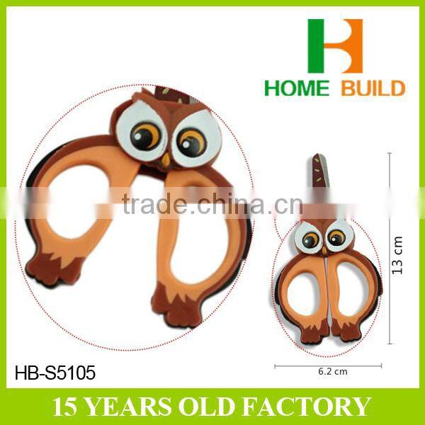 Factory price HB-S5105 5" owl pattern kid cartoon scissors