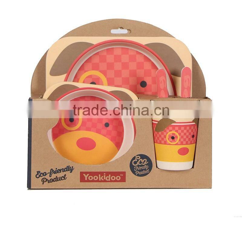 Bamboo Fiber Baby Tableware Set 5-piece