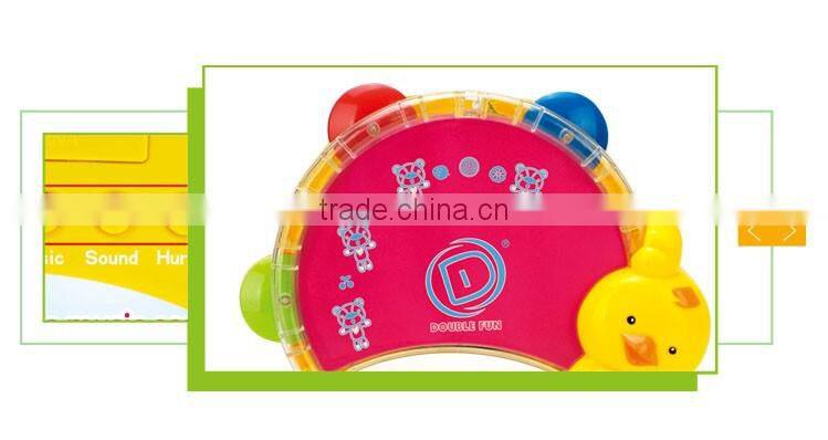 Wholesale lovely baby musical instrument plastic tambourine