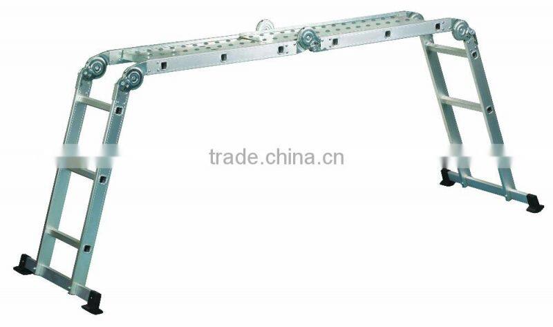 WR2397A-IGS Multi-Function Aluminium Ladder folding agility ladder with steel platform step ladder