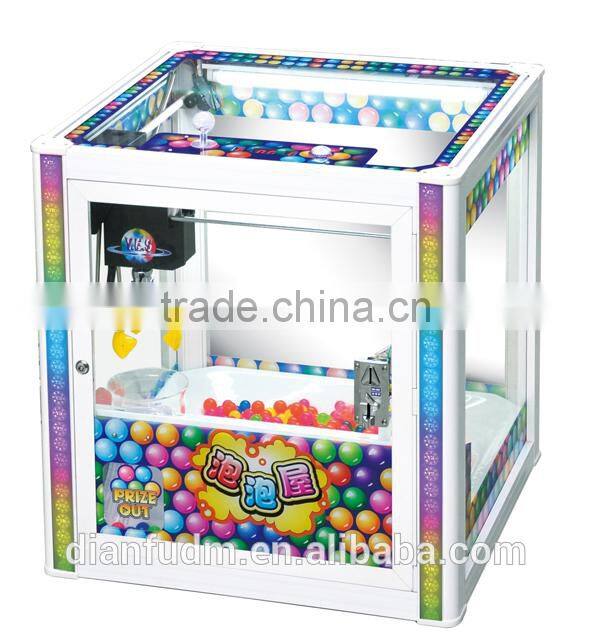 2015 square coin operate claw crane machine/toy crane machine for sale