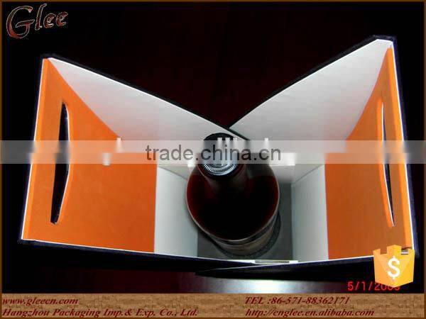 2016 new style customed excellent Card Board Wine Gift Box for Single Glasses