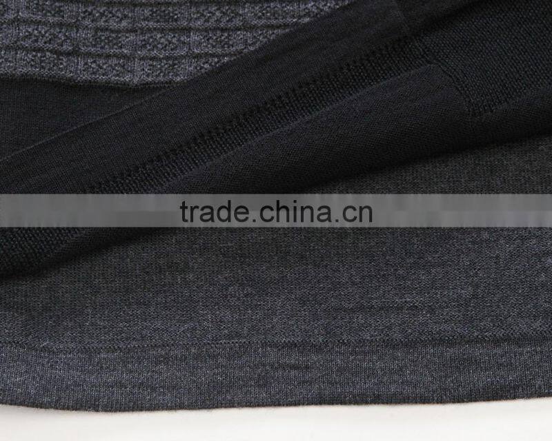 men color combination winter crew neck knit sweater , pullver cardigan