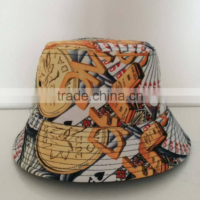 Printing Fisherman Hat And Double Side Reversable Bucket Hat