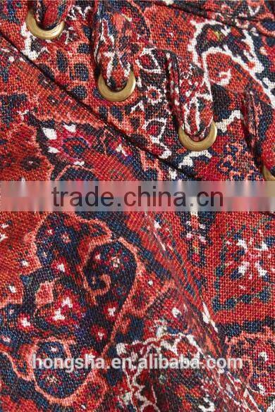 Fashion Sleeveless Vintage Boho Dress Latest Women Linen Dress HSD6672