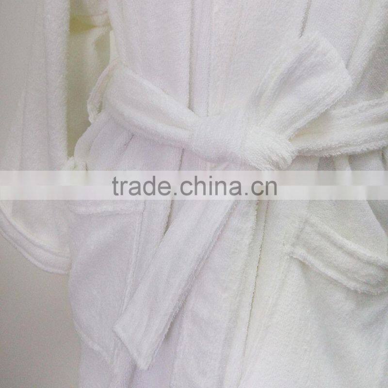 Soft White Cotton Bathrobe Robe Nightwear Long Robes Dressing Gown For Women Men