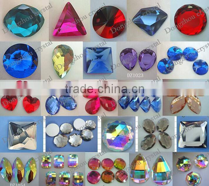 Decorative flat back glass stones for nail art decoration