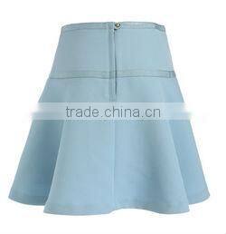 graceful/elegant easy match 100% cotton formal skirts tops with flare hem