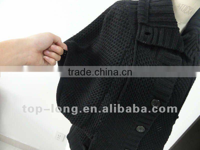 Dolman sleeve Ladies cardigan sweater knitwear