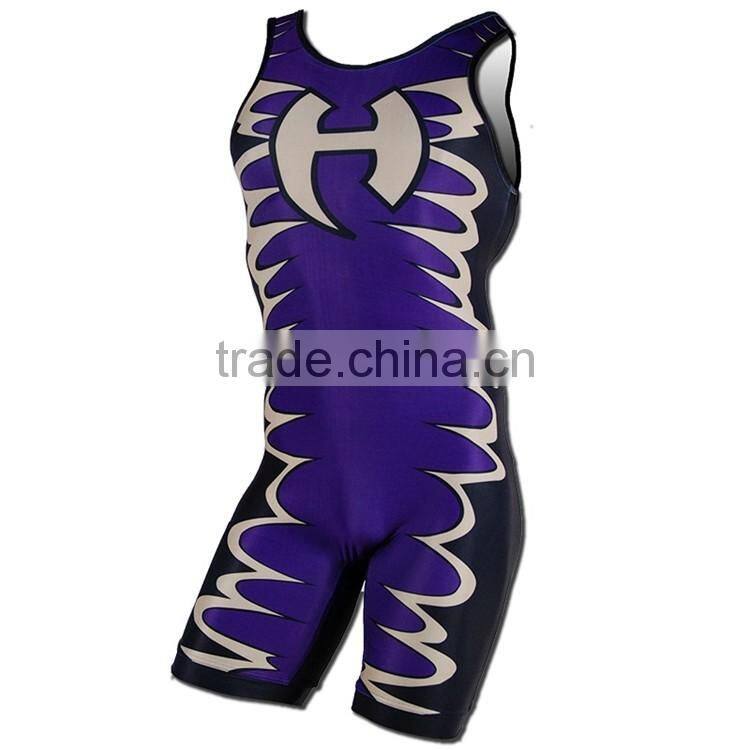 Made in China custom wrestling singlets