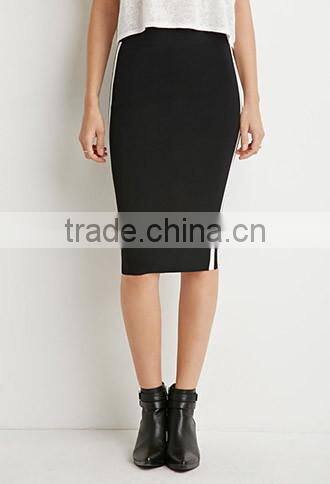 Ms 100% cotton stripe pencil bust skirt in baseball