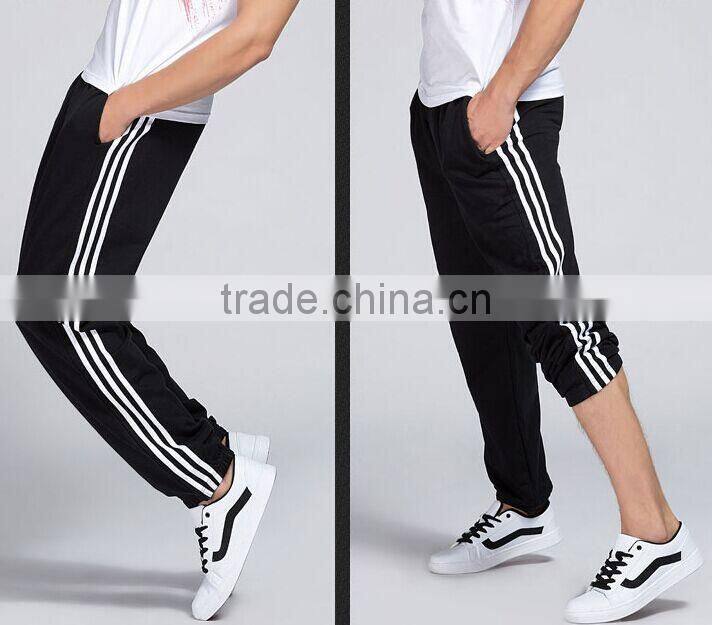 hot sale customize cheap mens design 100%cotton sports wear track pants