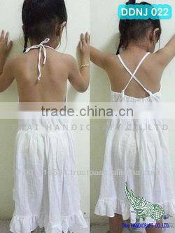 Thai girls cotton children's clothing flowers design dress