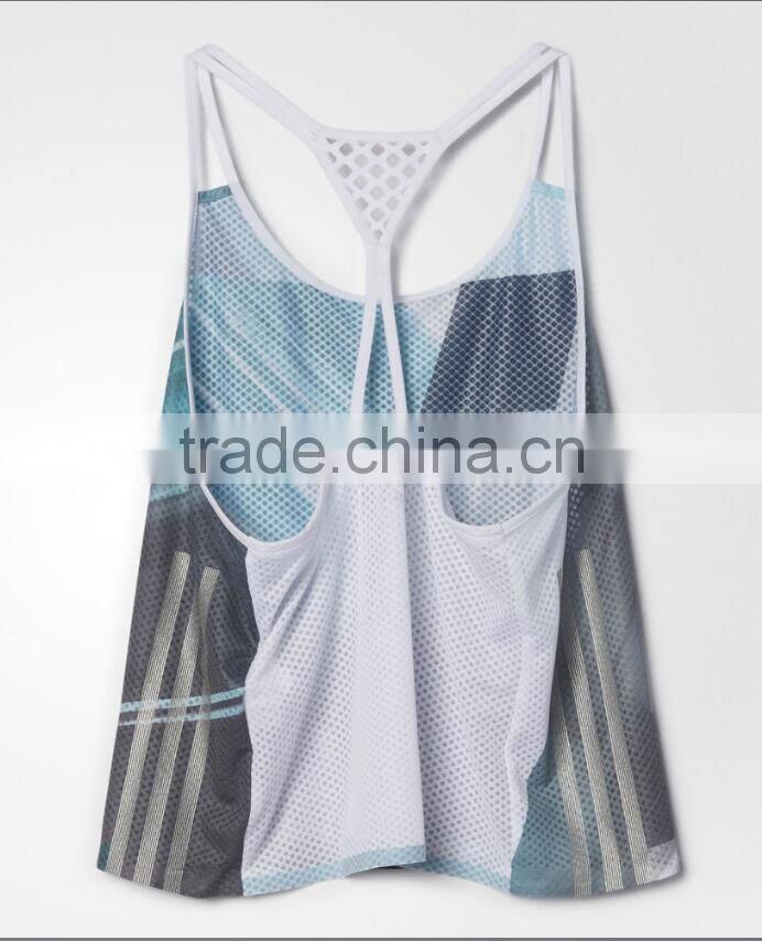 Factory Wholesale High Quality Print Sleeveless Athletic Tank Tops For Women