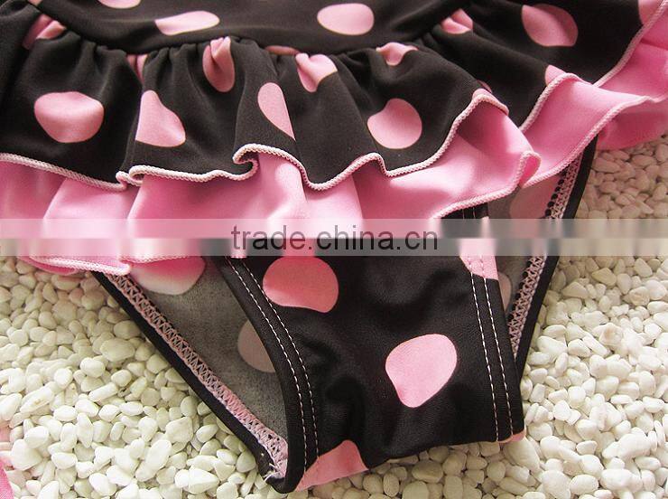 Baby Girls Summer Child Swimwear 2pcs Polka Dots Halter Seaside Swimsuit/Little Girls Swimsuits