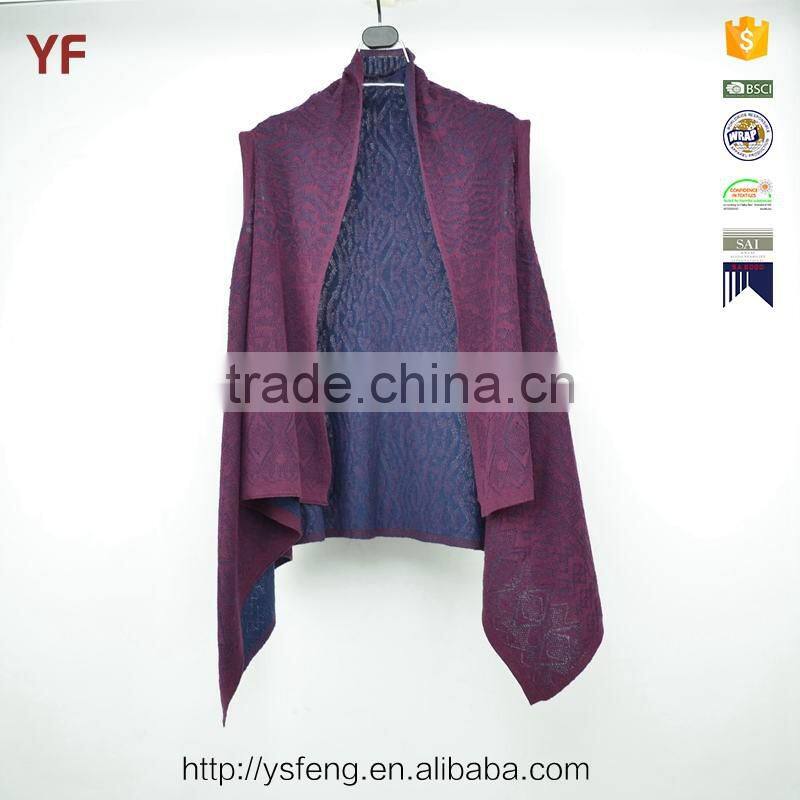 Fashion Cotton Poncho Women Knit Sweater Wholesale