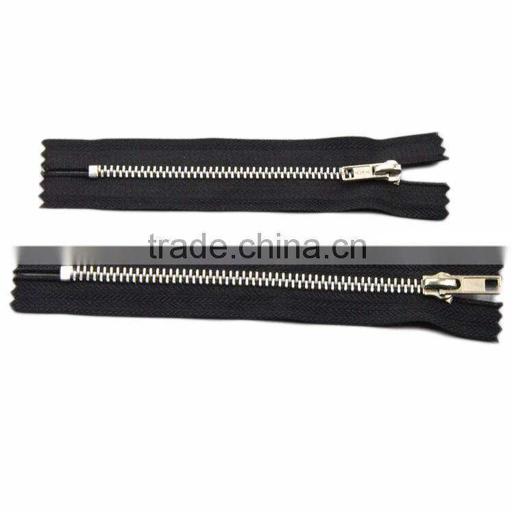 Factory Sale Aluminium Zipper Silver Gold No.3 Or No.4 C/E Metal Zippers or Zips