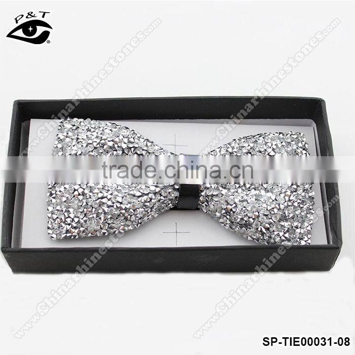 Bling Rhinestone Bow Tie Gift Case Packing Handmade Crystal Bowtie