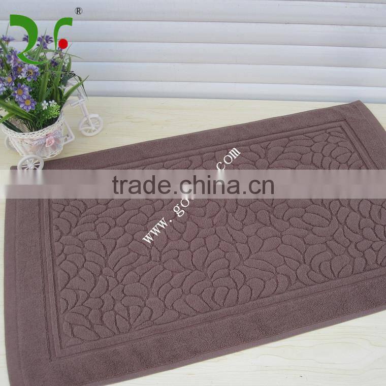 woven logo hotel bathroom shower foot towel mat