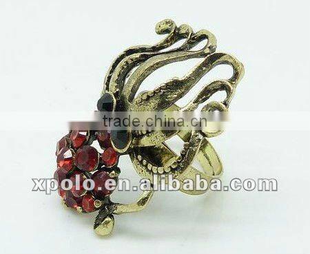 Women Personality Octopus Retro Alloy Finger Ring From Yiwu
