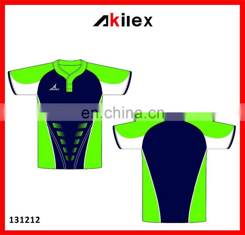 Trendy sublimation customized rugby jersey