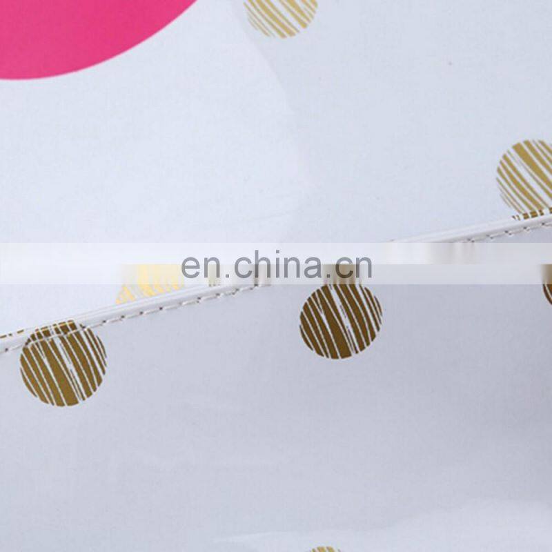 Women White Dots Printing Handle Bag Vinyl Shoulder Crossbody Bag