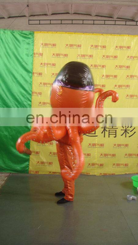 customized printed backpack inflatable octopus costume for adults