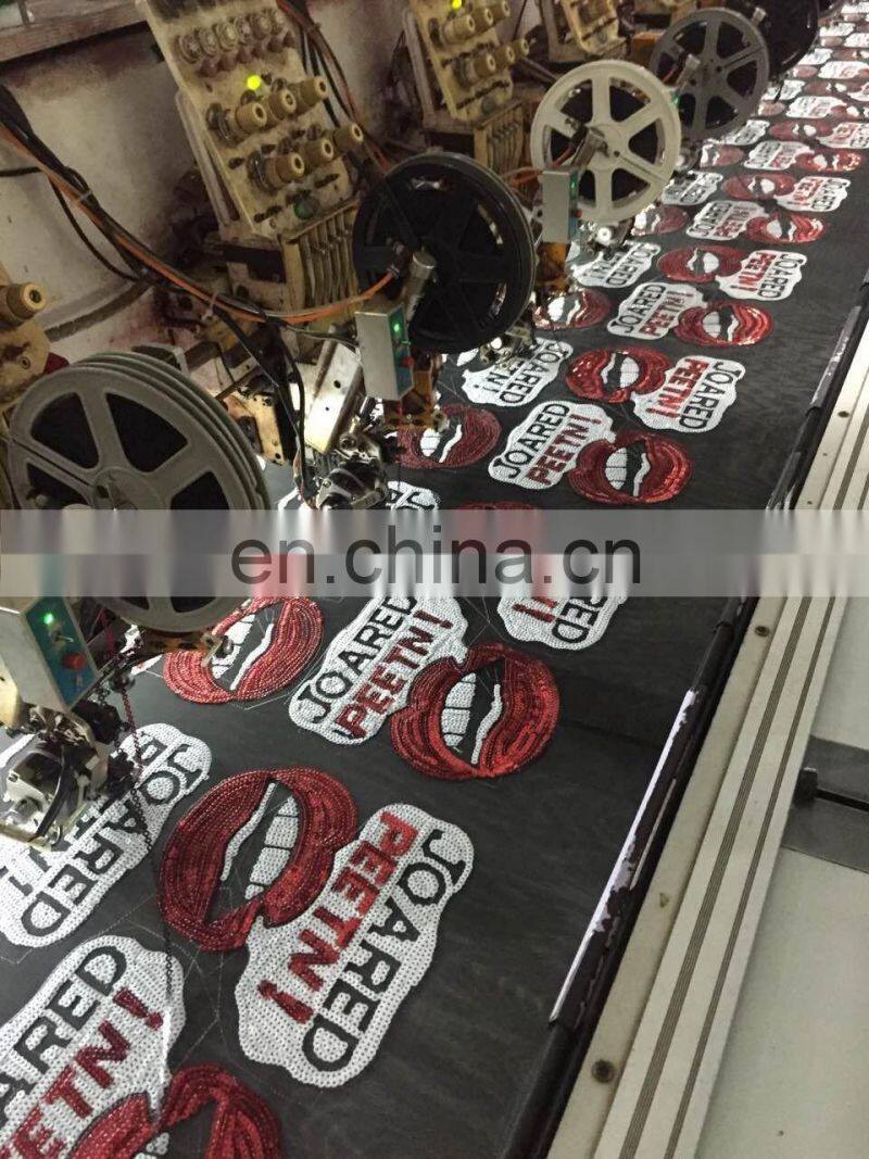 hot sale fahsion 3D rose sequin Patch with glue