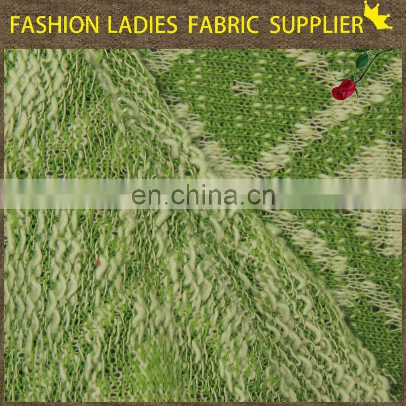 metallic knitted fabric made in china brushed knit fabric high quality jacquard knitting soild fabric