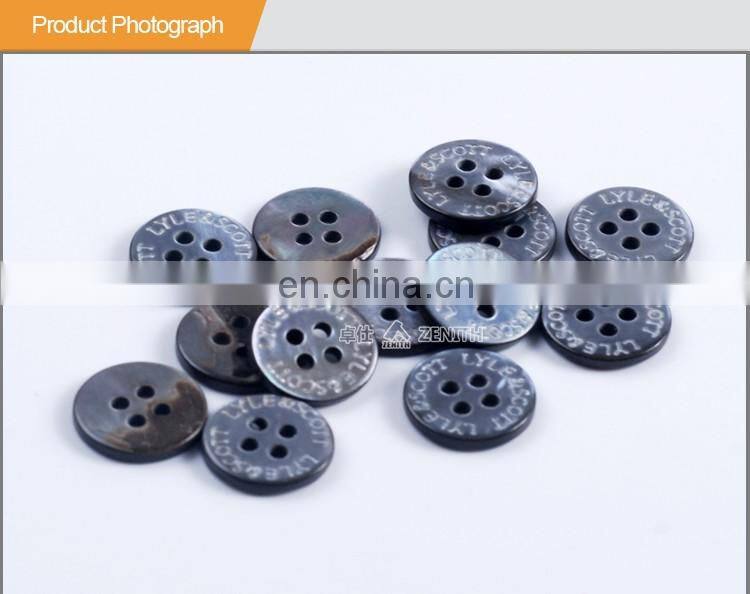 Laser Engraved MOP Shell Button for Shirt BN80055