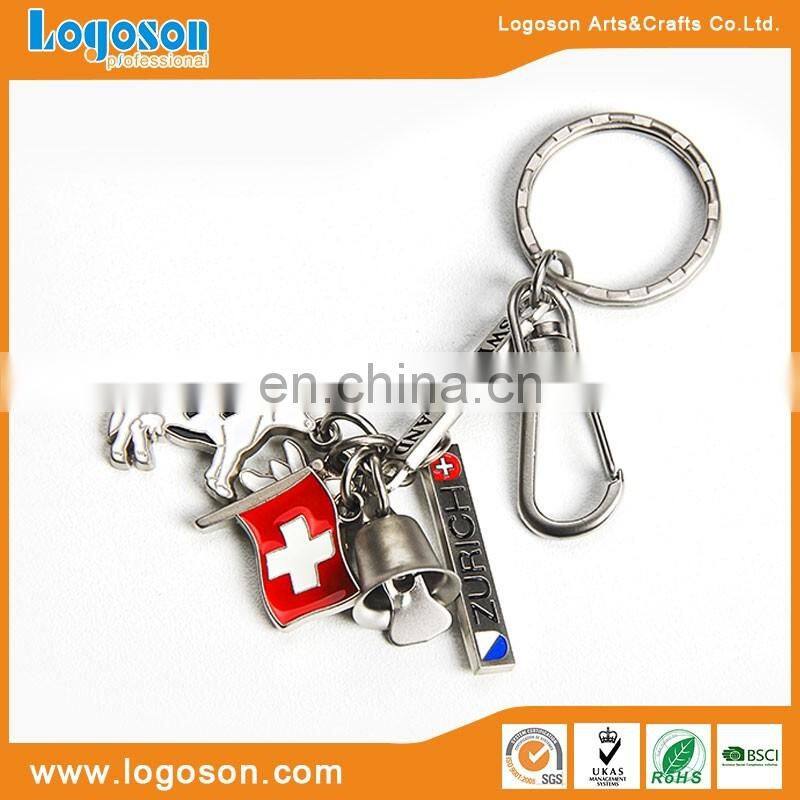 custom Effier tower heart pendant paris metal keychain pendants