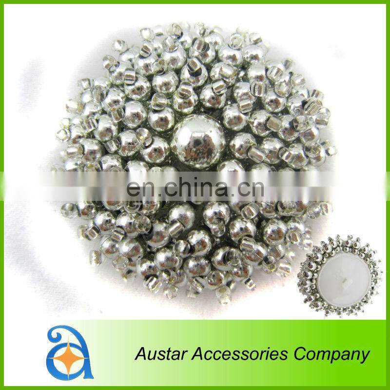 Wholesale Gold handmade beads button for lady shoes