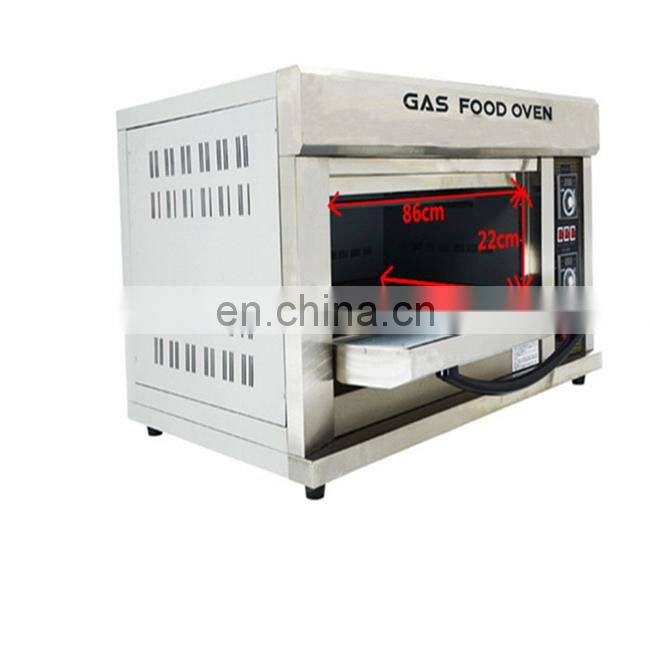 Industrial Single Deck Double Trays Bread Baking Gas Oven For Sale