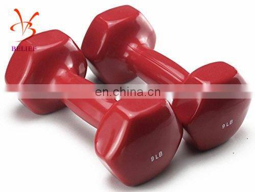 Colorful Neoprene Dumbbell With Hexagonal Design