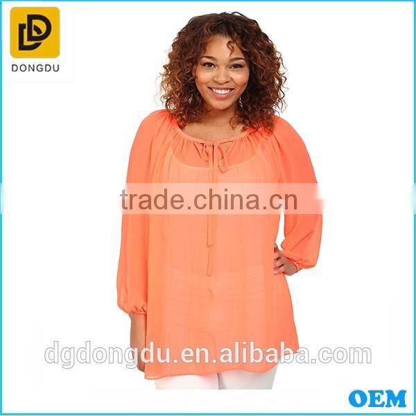 Summer woman clothes 2016 latest fashion plus size long sleeve blouse