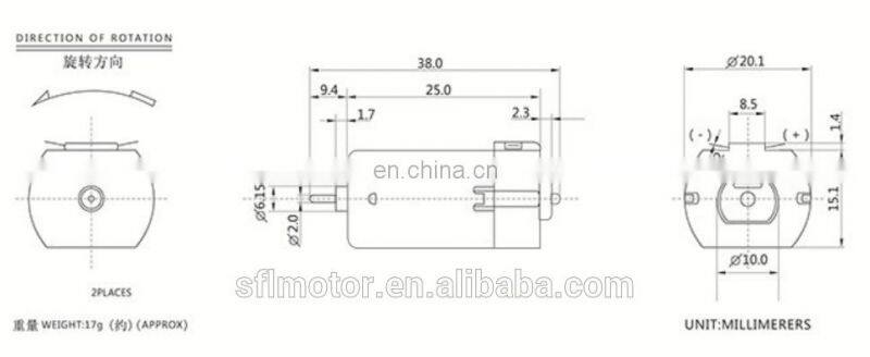 Cheap price 130PA usb mini fan motor 6v 12v 18000rpm