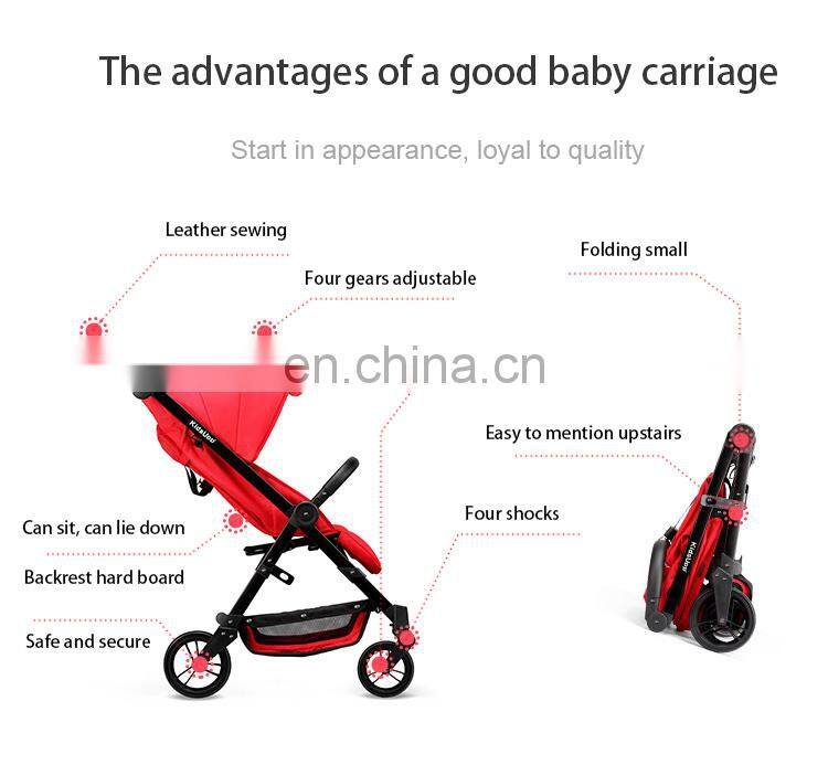 Lightweight travel baby stroller for toddler and infant in french