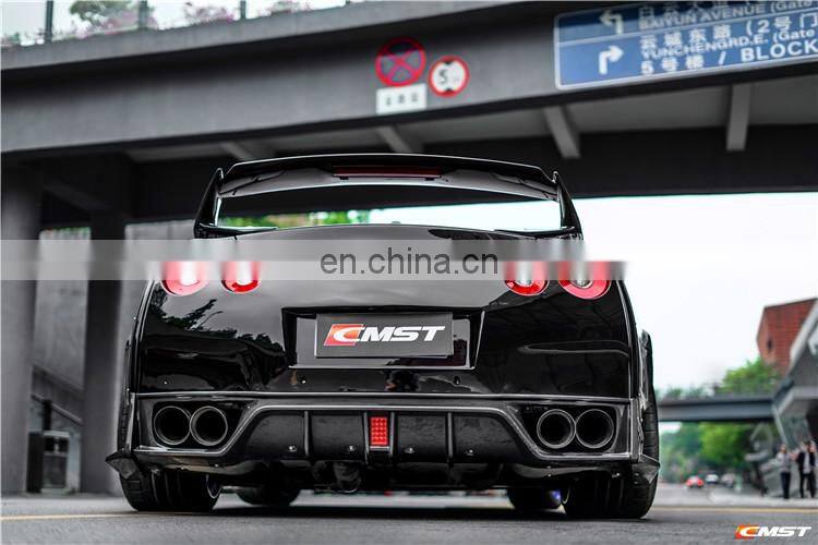 Body kit for nissan gtr r35 front bumper rear bumper wide flare carbon fiber rear diffuser side skirts bonnet trunk spoiler