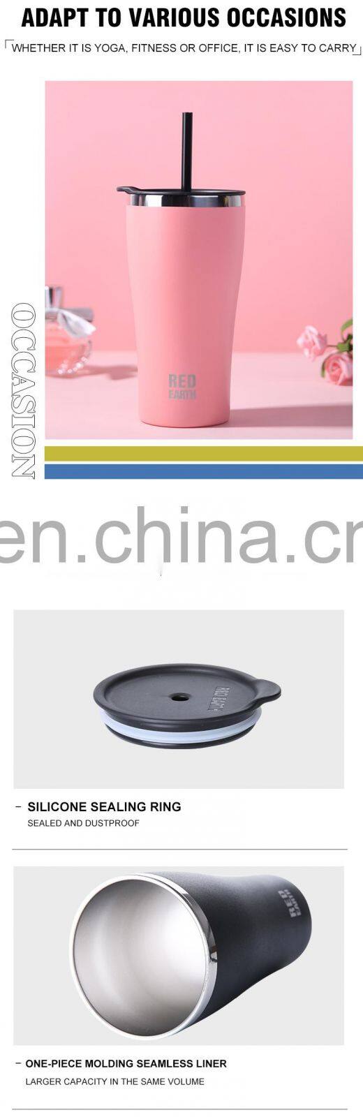 GiNT 530ml China Factory Direct Stainless Steel Insulated Water Cup Vacuum Straw Bottle Thermal Tumbler for Outdoor Camping