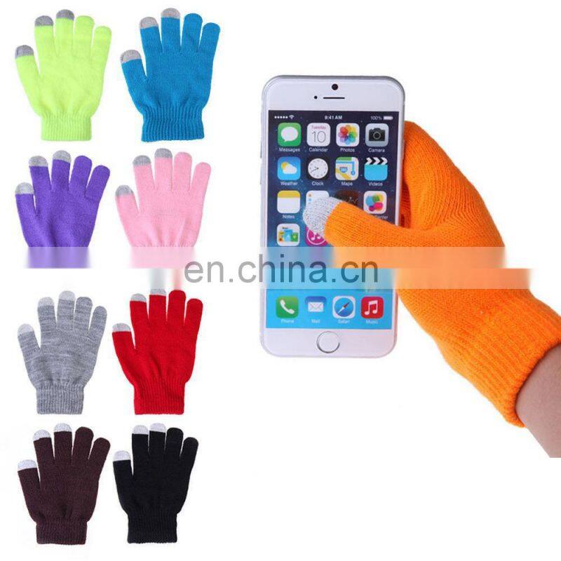 Knitting Winter Warm Cell Phone Gloves For Touch Screen