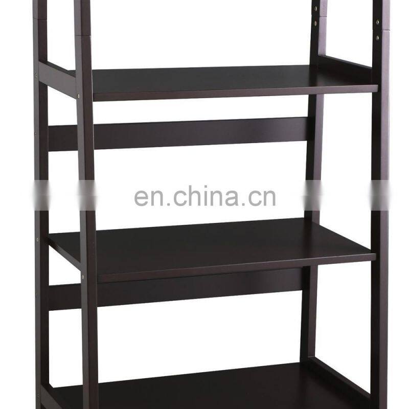5-Tier A Frame Wood Ladder Bookshelf Multifunctional Storage Rack Display, Dark Espresso