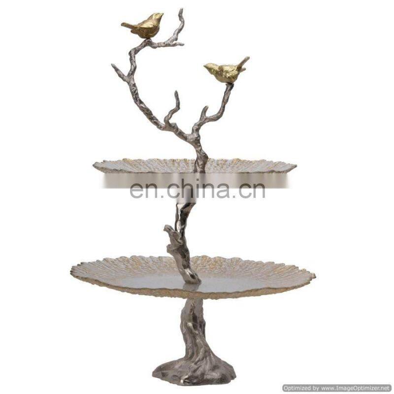 round hammered cake stand for sale